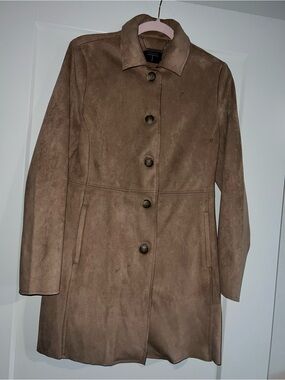 Suede beige coat